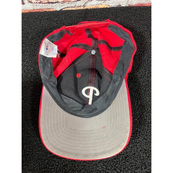 Vintage Philadelphia Phillies Red Snapback Hat - MLB Genuine Merchandise F3 - Picture 3 of 4